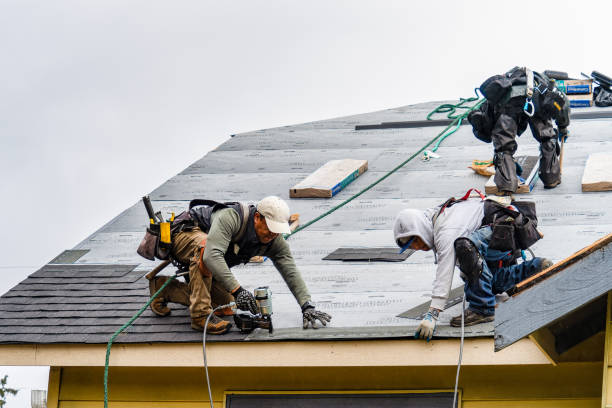 Professional Gutter Installation technician working in North Providence, RI
